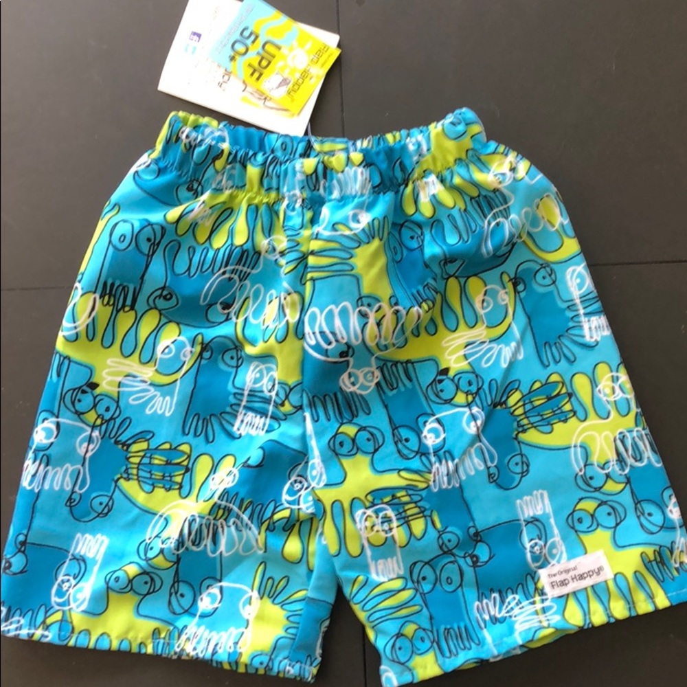 Flap Happy Baby Boys' UPF 50+Junior Surf Trunk.NWT